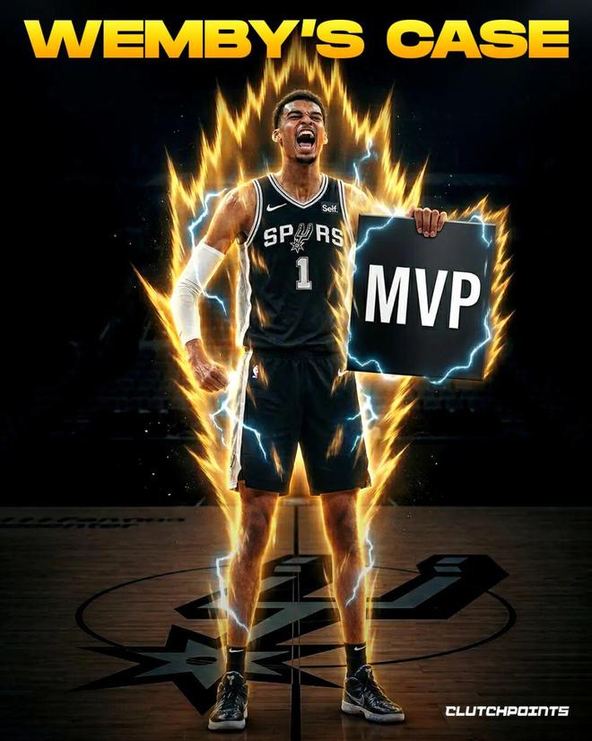 文班亚马反超亚历山大登顶MVP榜，生涯首次登顶